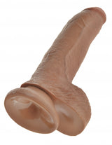 King Cock 9 Inch Realistic Dildo With Balls Tan - Image 4
