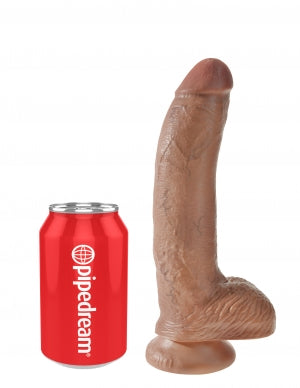 King Cock 9 Inch Realistic Dildo With Balls Tan - Image 5