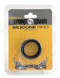 Boneyard Silicone Ring 30 mm Black in packaging showcasing its design and features.
