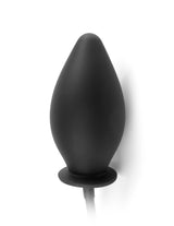 Anal Fantasy Collection Inflatable Silicone Plug Black for intense anal stimulation and customizable experience.
