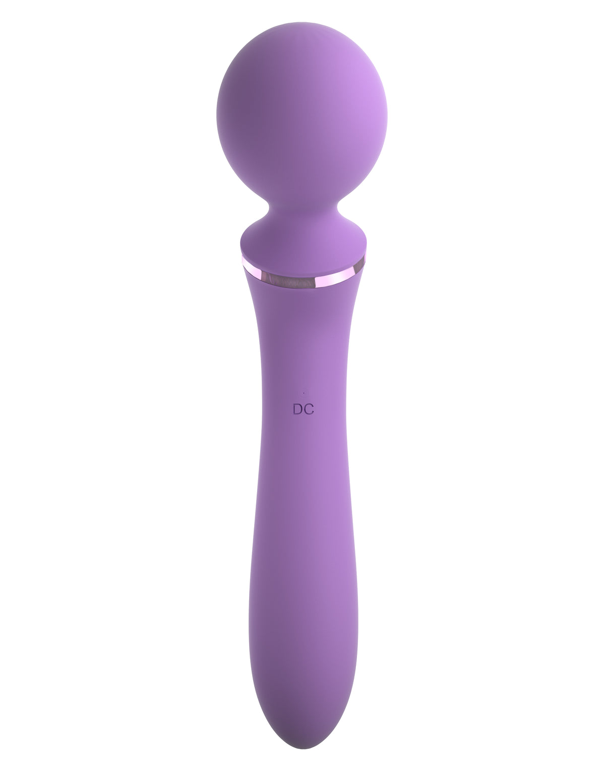 Fantasy For Her Duo Wand Massage-Her Silicone Purple dual-motor wand vibrator with ergonomic design.