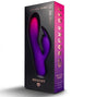 Rocks Off Glo-girl Rabbit Vibrator Pink Purple packaging showcasing its dual motors and vibrant design.