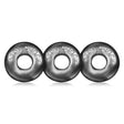 Oxballs Ringer 3 Pack Cock Ring Steel - three thick, stretchy rings for enhanced performance and comfort.