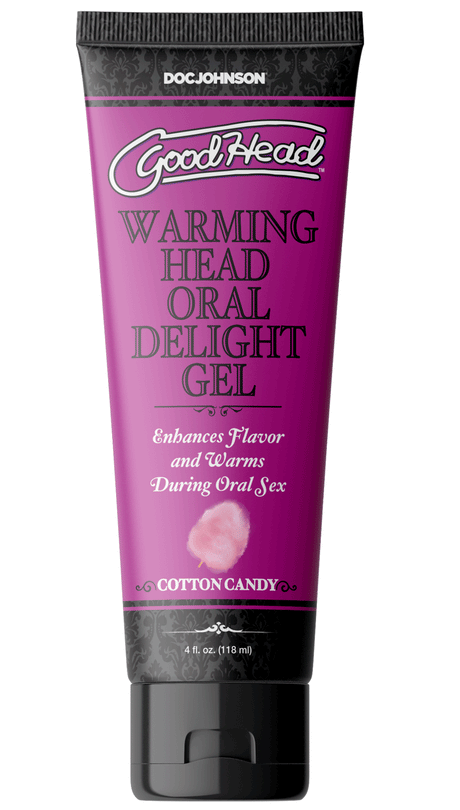 Goodhead Warming Head Oral Delight Gel Cotton Candy Bulk tube packaging with flavor enhancement benefits.