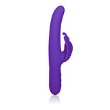 CalExotics Posh Fluttering Butterfly Vibrator Purple showcasing its insertable shaft and butterfly design for pleasure.