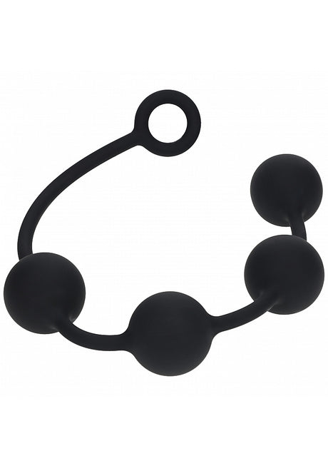 Levelz Round Silicone Anal Balls Xl 50mm Black for enhanced pleasure and stimulation.