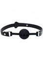 Ouch Florence Collection Silicone Ball Gag Black with adjustable straps and soft silicone ball for comfortable wear.