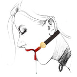 UPKO UPKO Luxury Silicone Invisible Mouth Gag with Italian Leather Straps at $74.99
