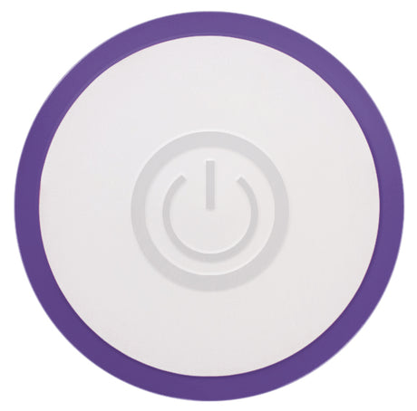 Evolved 7 Function Rechargeable Slim Vibrator Purple on-off button design for easy control and operation.