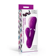 Bang G-Spot Silicone Rabbit Vibrator Purple packaging showcasing a dual-stimulation design with flexible neck.