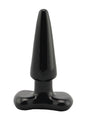 Spartacus Small Glass Spade Anal Plug Black - sleek and smooth design for comfortable anal play.