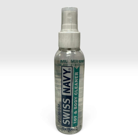 Swiss Navy Toy & Body Cleaner 4 Oz spray bottle for intimate and accessory cleaning.
