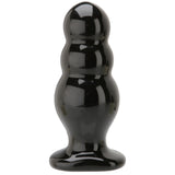 TitanMen Master Tool #4 Triple Ripple Anal Plug Black, a black, triple-bubble anal plug for experienced users.