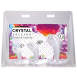 Crystal Jellies Curved Anal Trainer Set Clear with three sizes for gradual anal training