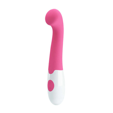 Pretty Love Charles 30 Function Silicone Vibrator Pink in sleek design, showcasing its smooth silicone and bulbous tip for enhanced pleasure.