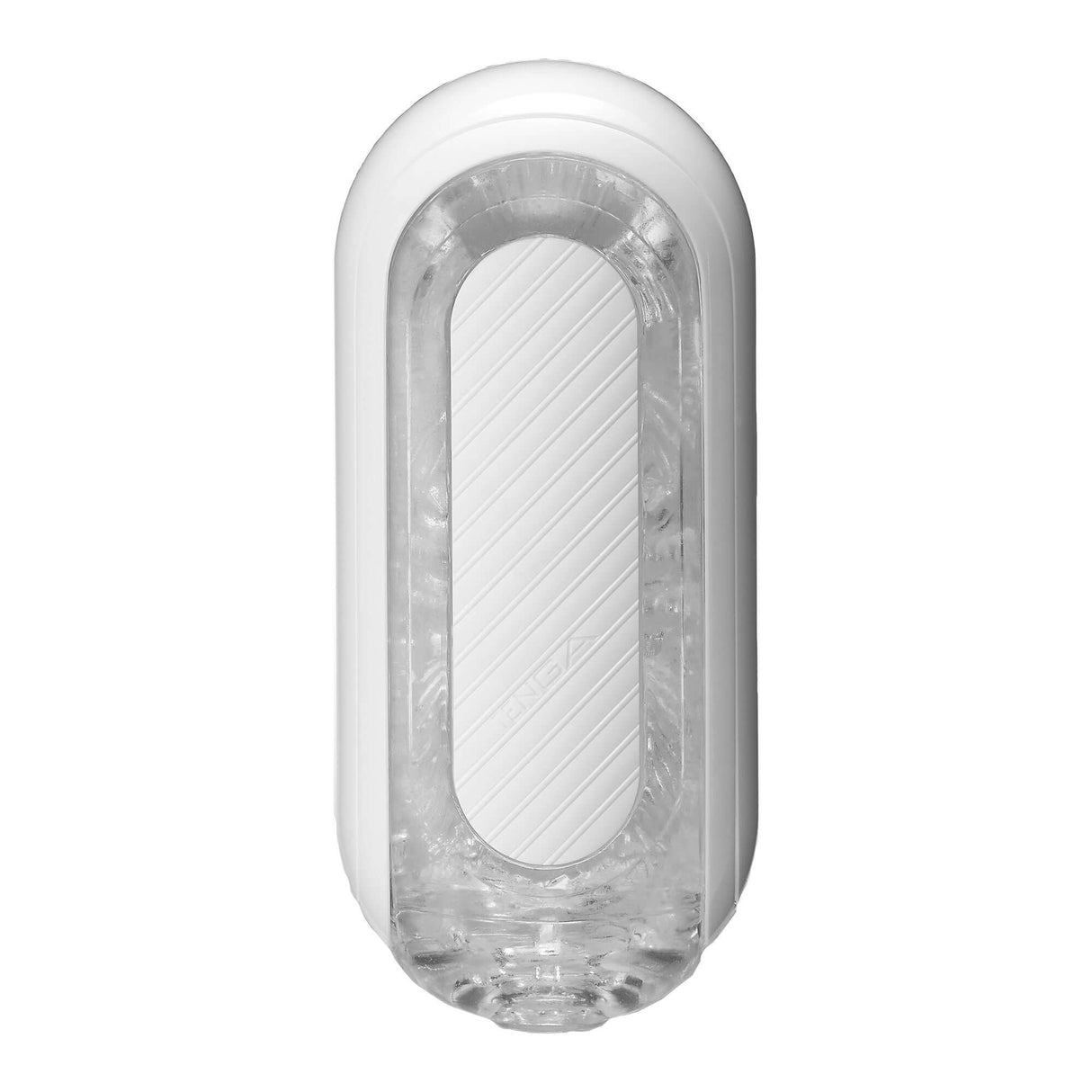 Tenga Flip Zero Gravity White Male Stroker premium male pleasure device with flip-open design for easy cleaning and stimulation.
