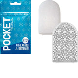 Pocket Tenga Cold Spark Disposable Masturbator packaging and product, designed for compact pleasure.