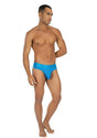 Envy Artic Bolt Thong Blue Medium Large on model showcasing the vibrant arctic blue hue and modern athletic design.