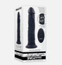 Evolved Black Thunder Vibrating Silicone Dildo Remote packaging showcasing realistic design and remote control features.
