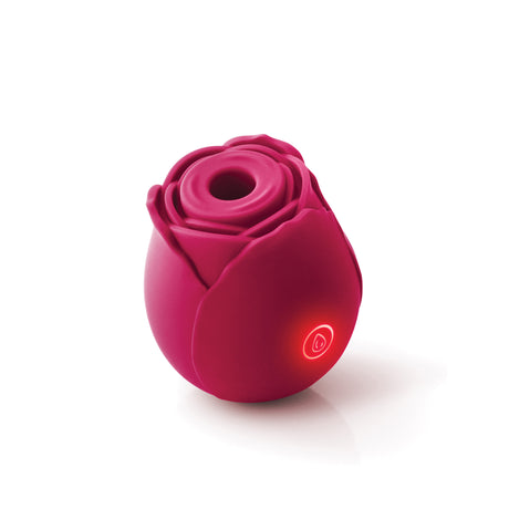 INYA The Rose Air Suction Clitoral Stimulator Red in a seductive rose shape with soft silicone design.