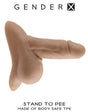 Gender X Stand To Pee Medium STP Packer Tan with realistic design and textures, made of body-safe TPE.
