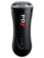 PDX Elite Moto Stroker Thrusting Masturbator Black features automatic stroking and powerful vibrations.