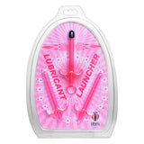 Trinity Vibes Lubricant Launcher 3 Pack Pink packaged with pink design for precise lubrication application.