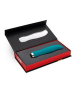 Sensuelle Bella Velvet Touch Vibrator Emerald Green in elegant packaging, showcasing its sleek design and velvet touch.