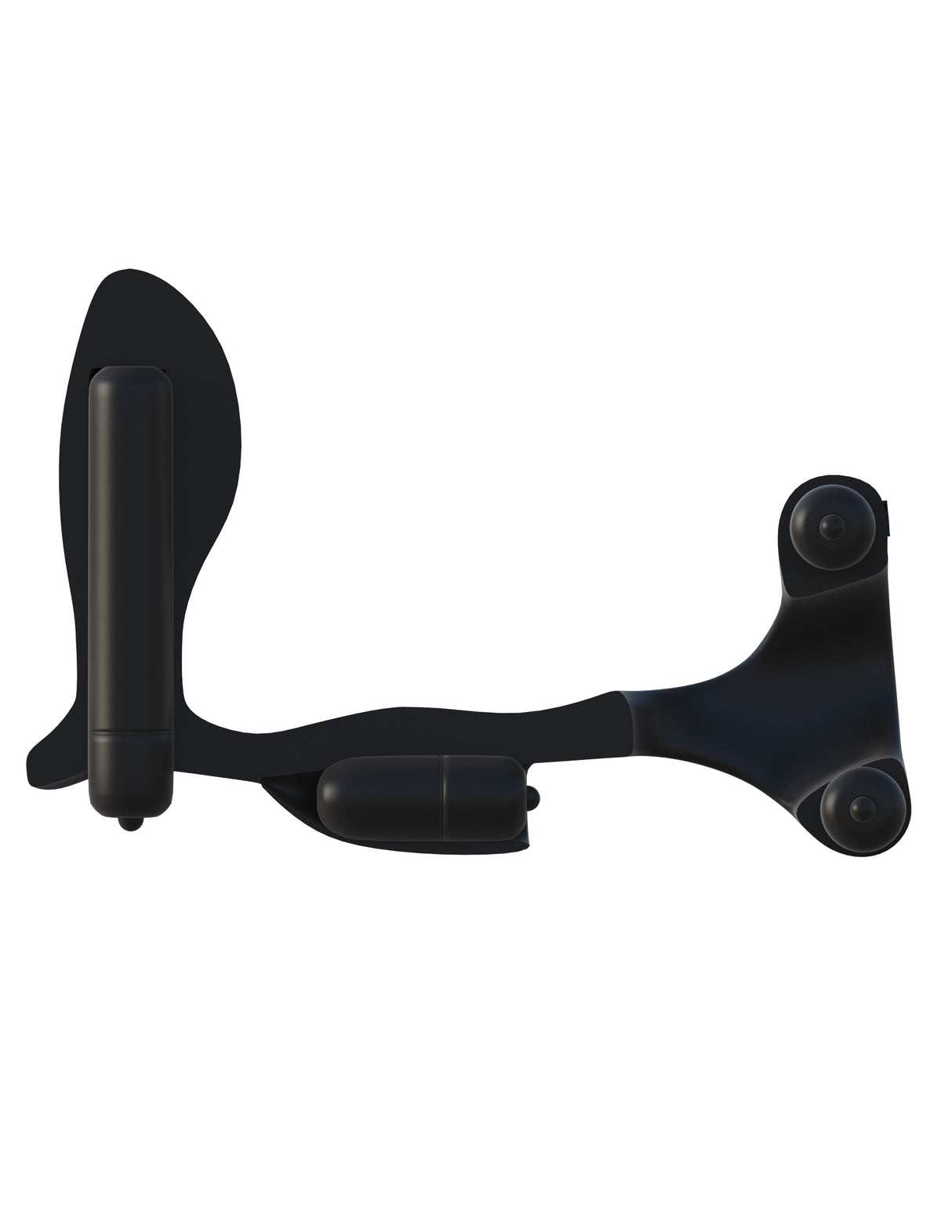 Fantasy C-Ringz Ultimate Ass Gasm Cock Ring Black features multiple vibrating bullets for enhanced pleasure.
