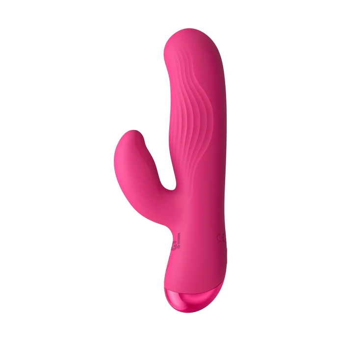 Bang Ribbed Silicone Rabbit Vibrator Pink showcasing dual-action pleasure and sleek silicone design.