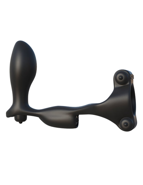Fantasy C-Ringz Ultimate Ass Gasm Cock Ring Black, a deluxe vibrating enhancement ring and prostate plug.