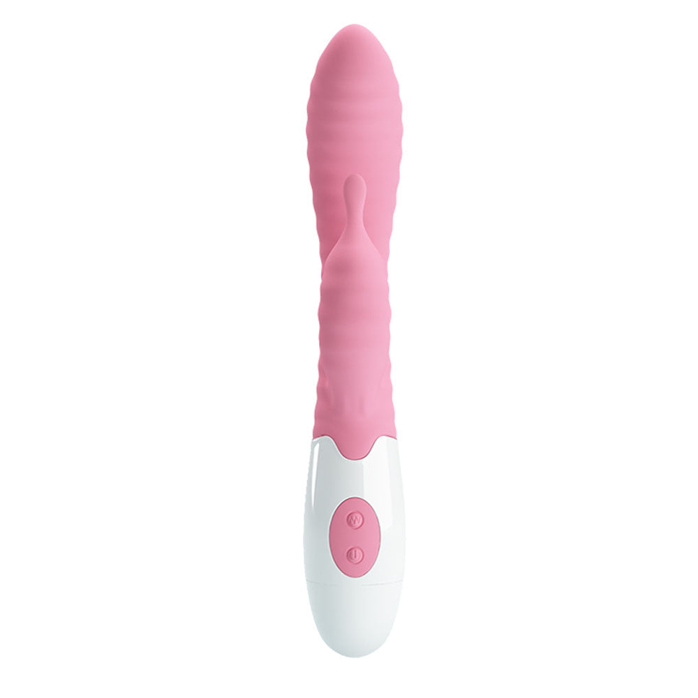 Pretty Love Hyman G-Spot Vibrator Pink with textured silicone design and easy-to-use control buttons.