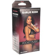 Signature Strokers Karlie Redd Ultraskyn Pocket Pussy packaging featuring Carlile Redd in lingerie.