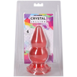 Crystal Jellies Double Pop Plug 6 Inch Pink in packaging showcasing its double curve design.