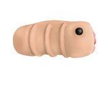 Mistress Double Stroker Megan & Lindsey Vanilla realistic double stroker with compact design and non-slip grip.