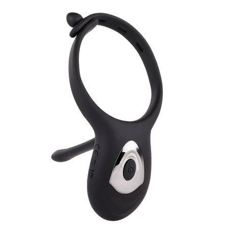 Zero Tolerance Mr Tickler Vibrating Cock Ring Black with adjustable girths and dual motors for enhanced pleasure.