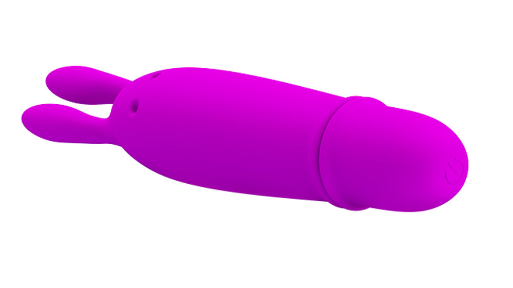 Pretty Love Boyce Silicone Bunny Vibrator Purple in vibrant pink color, designed for targeted stimulation.