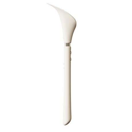 ZALO Calla Dual-Head Vibrating Wand in Ivory White, designed for discreet personal stimulation and relaxation.