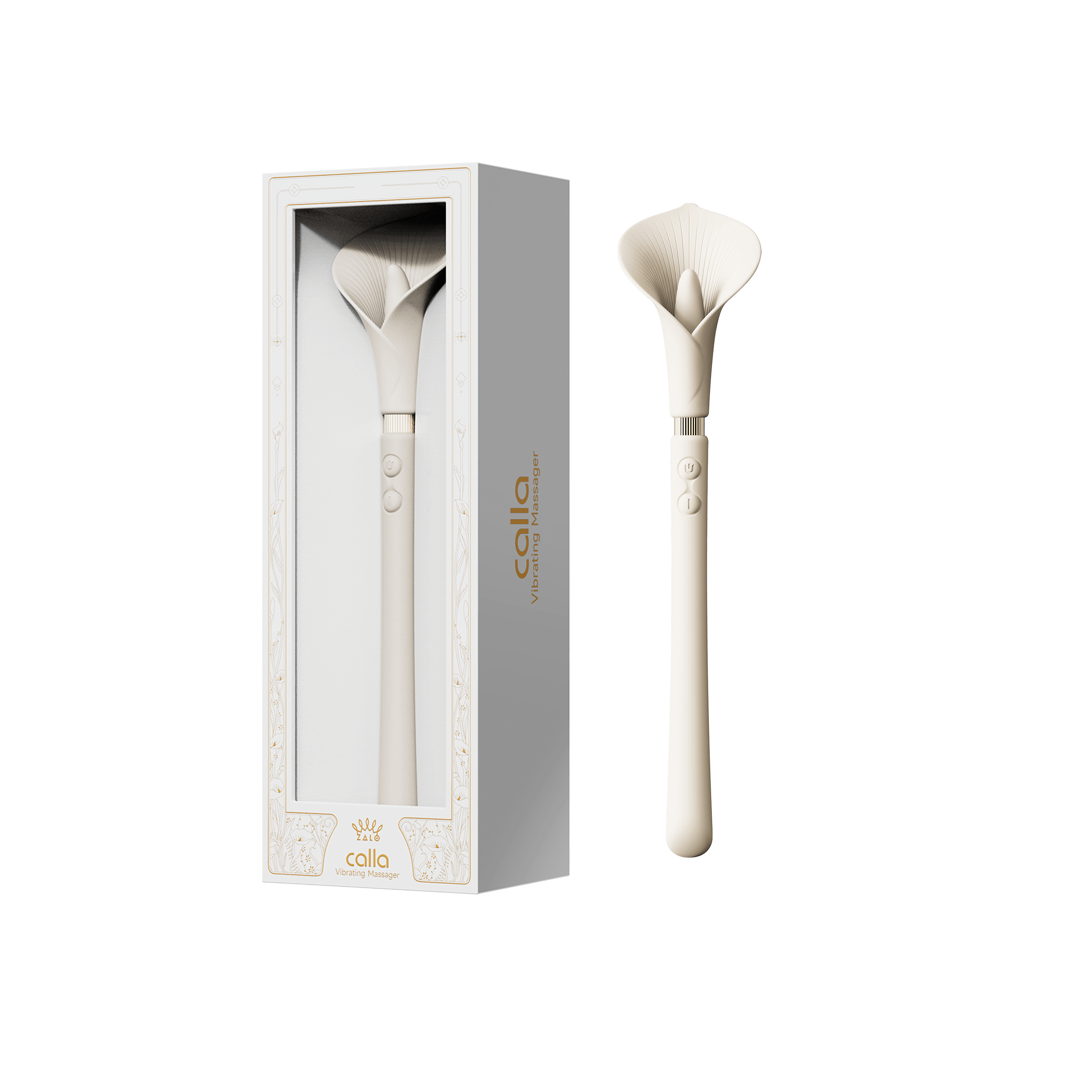 ZALO Calla Dual-Head Vibrating Wand - Ivory White ZALO Calla Dual-Head Vibrating Wand - Ivory White