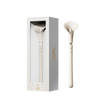 ZALO Calla Dual-Head Vibrating Wand in ivory white packaging, featuring a graceful Calla Lily design.