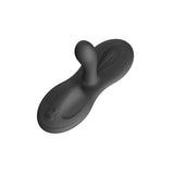 ZALO Flora Smart Vibrating Pad in obsidian black, designed for simultaneous clitoral and vaginal stimulation.