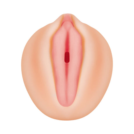 Realistic vagina stroker designed for pleasure, featuring soft TPE material and textured inner channel for enhanced sensations.