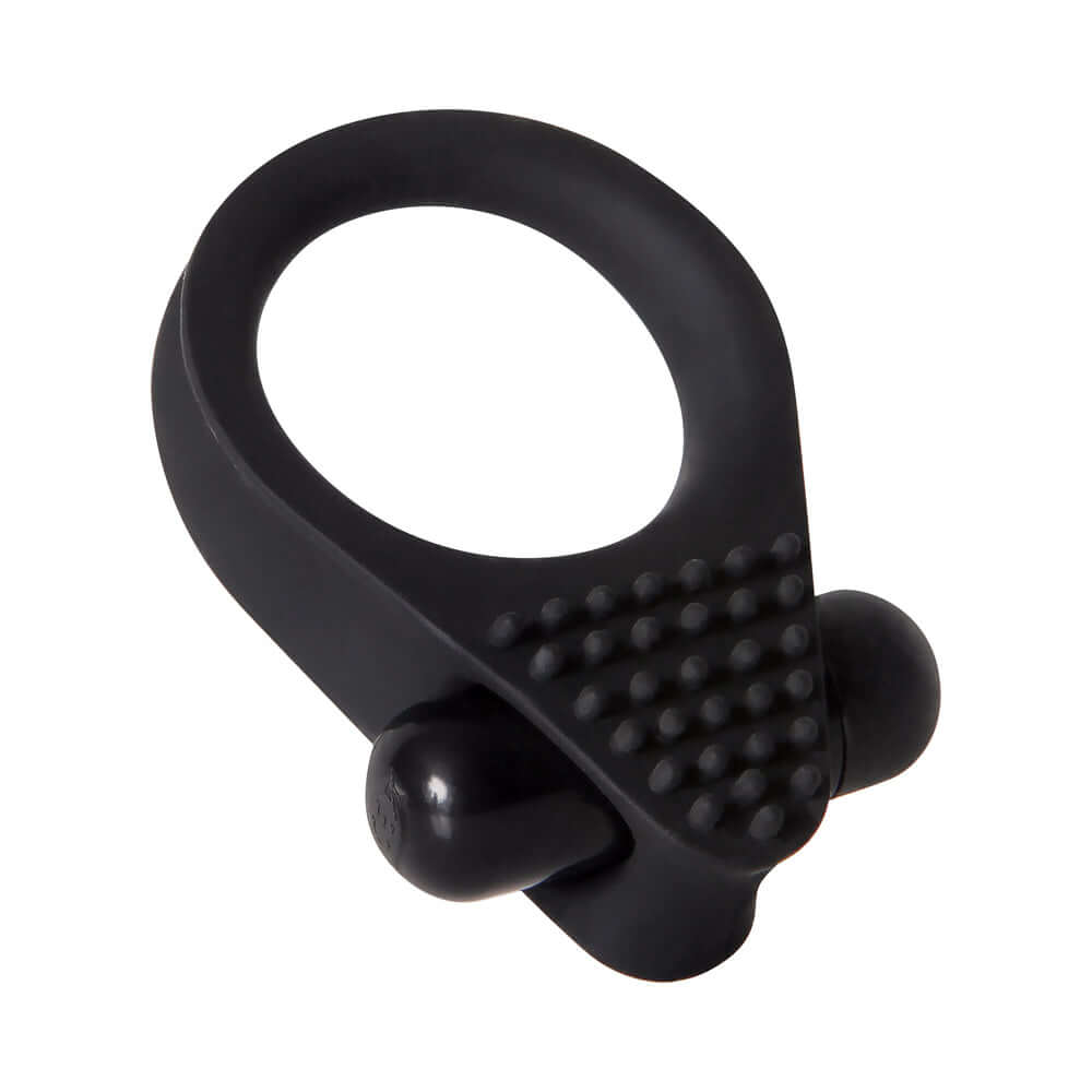 Zero Tolerance Black Knight Vibrating Cockring with pleasure nubs for enhanced stimulation and longer-lasting erections.